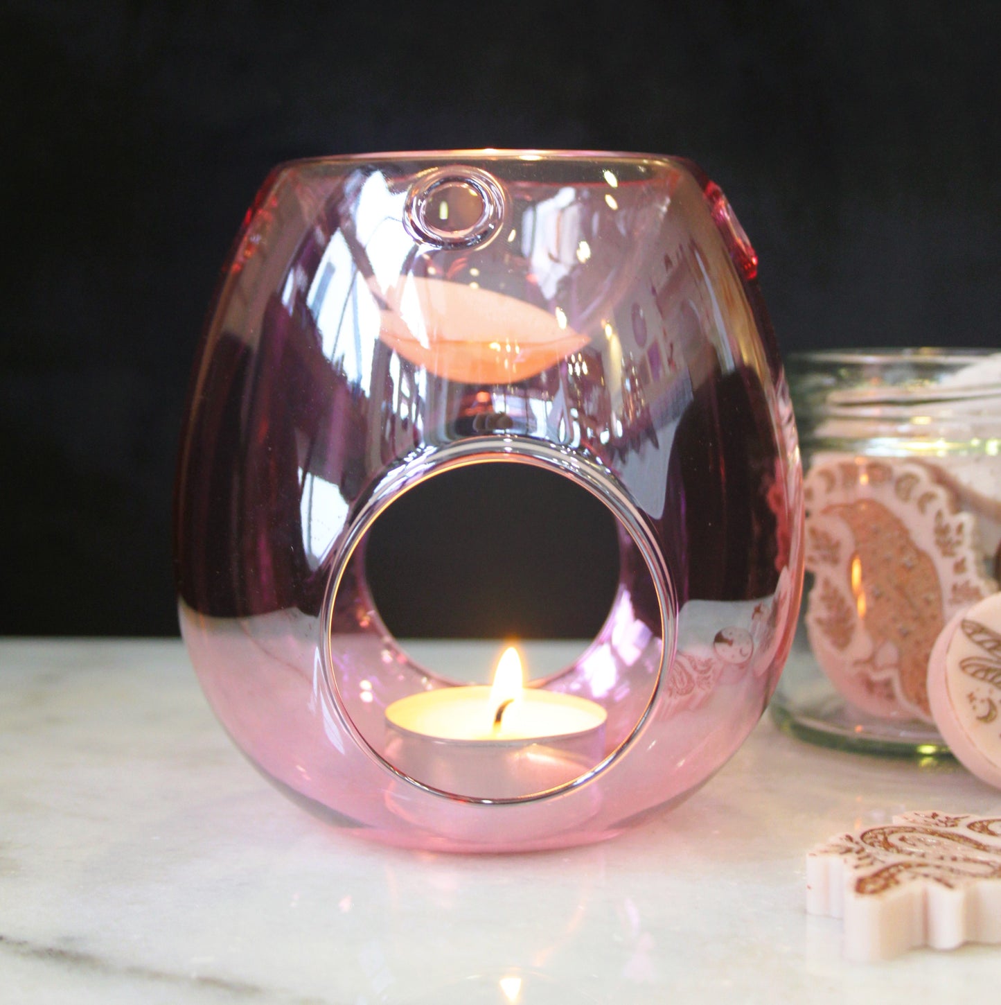 Glass Wax Burner - Pink
