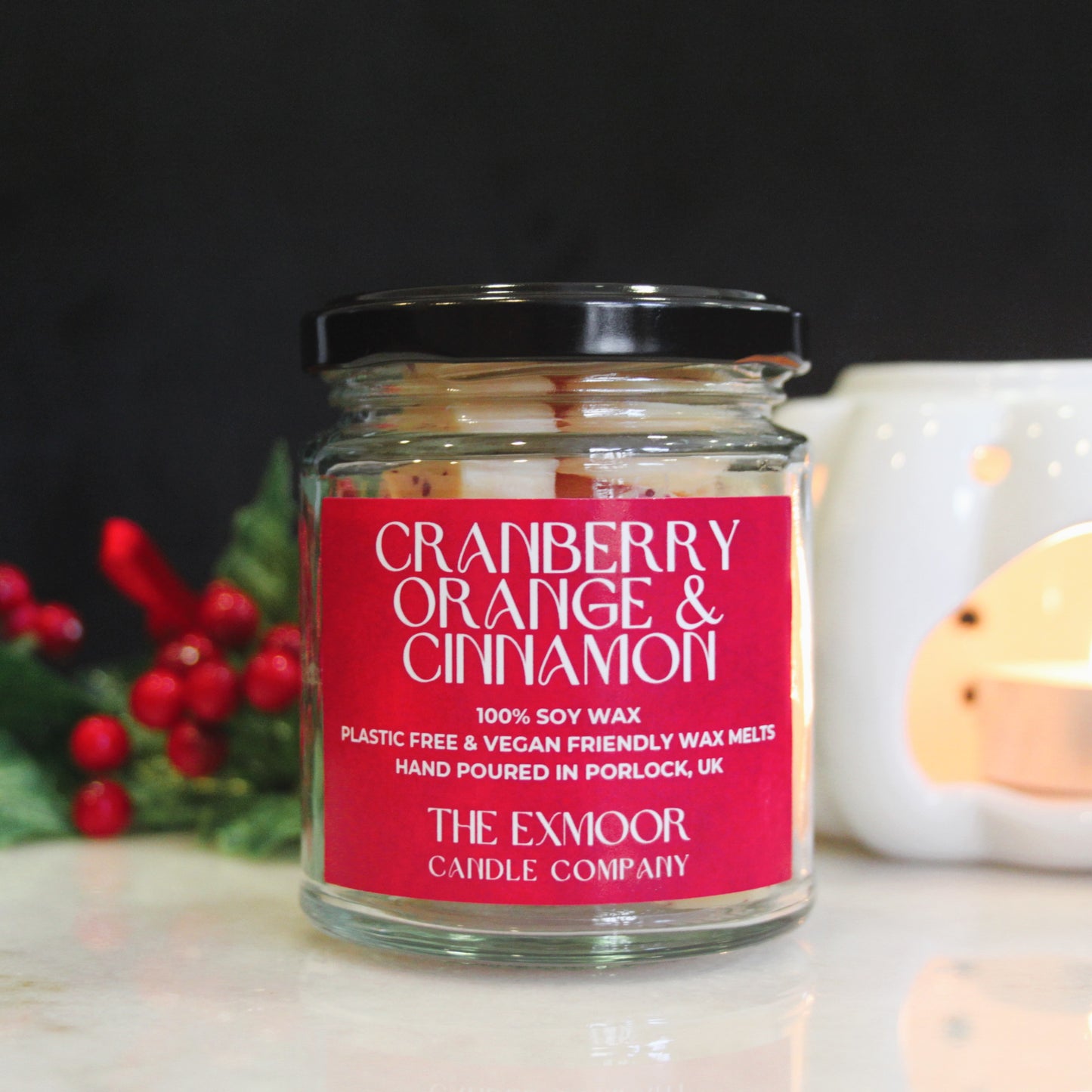 Cranberry, Orange & Cinnamon Wax Melt Jar