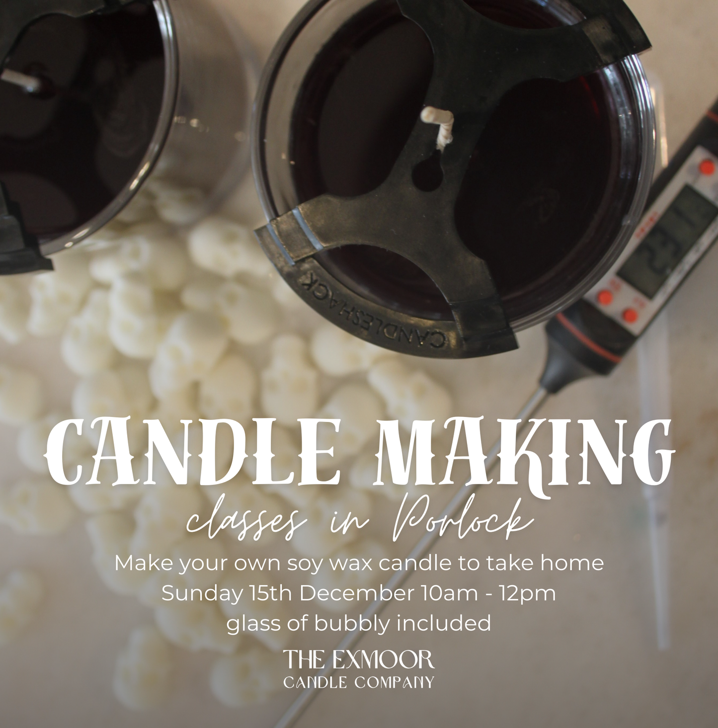 Candle Making Class Sunday 15th December 2024