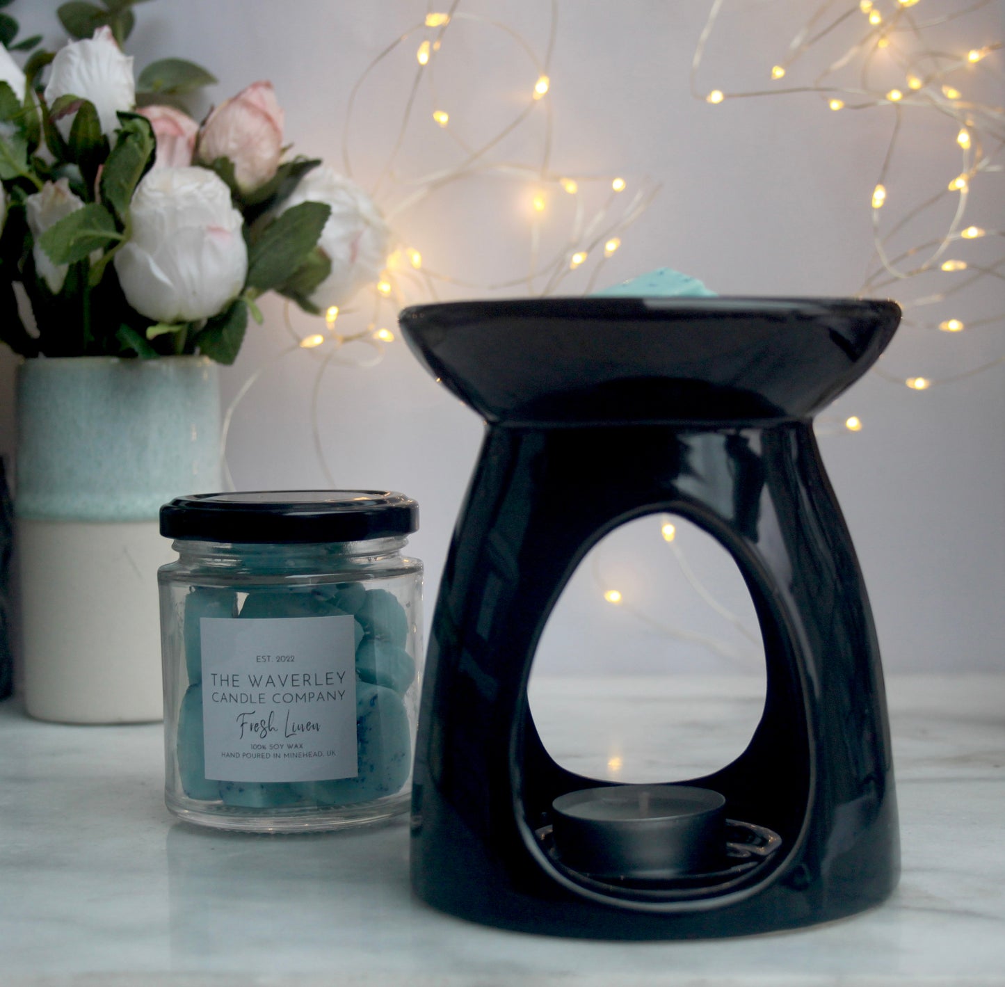 Ceramic Wax Burner - Black or Grey